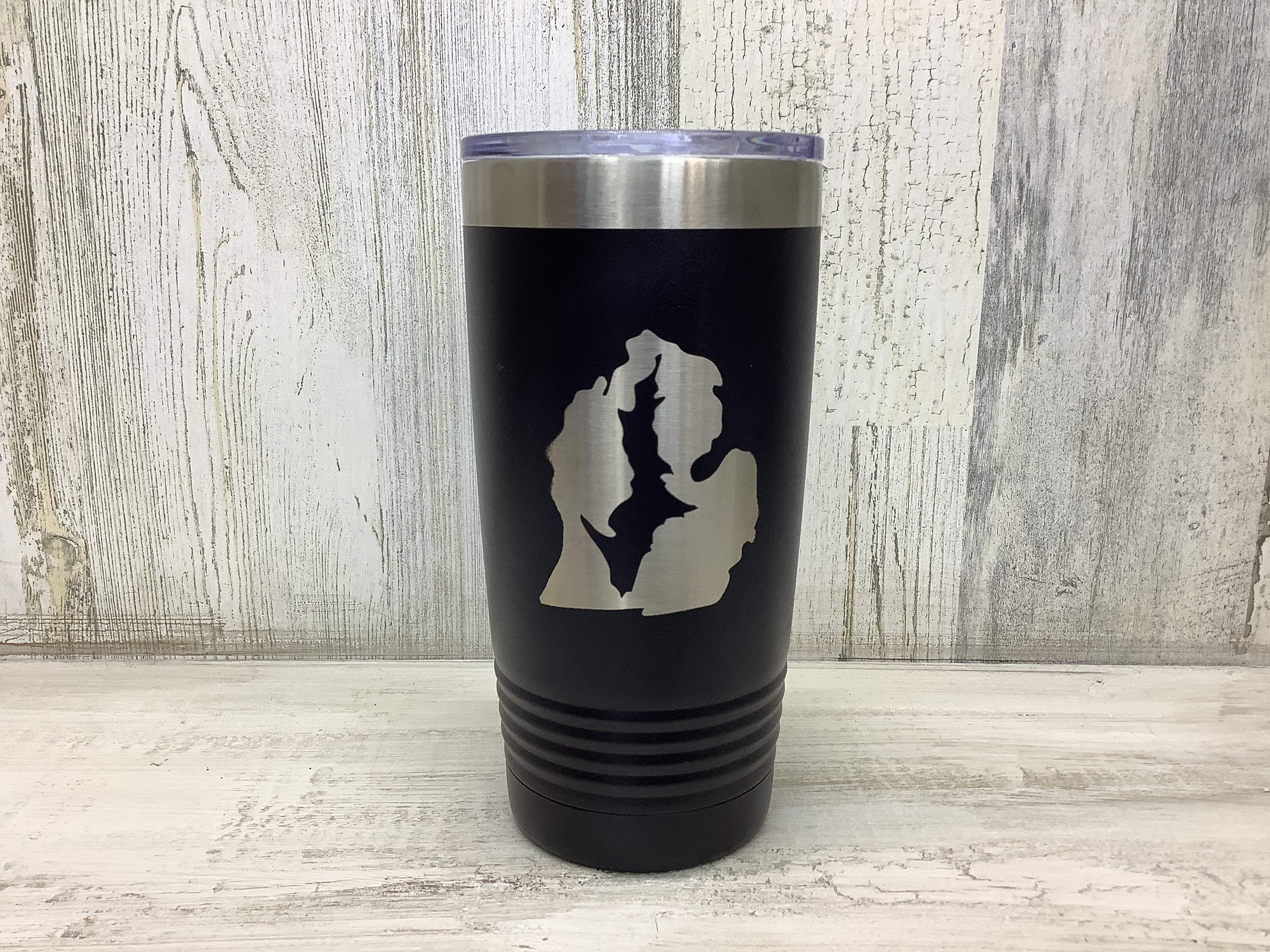 Engraved - Michigan Up Inside Lp - Black - 20Oz Insulated Tumbler