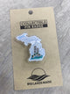 Watercolor-Mackinac Bridge- Acrylic Pin Anita Saviko Collaboration