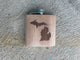 Michigan - Wooden Engraved - Flask