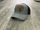 Michigan - Heathered Gray - Wood Grain Leather Patch Hat