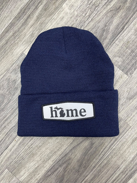 "Home" Michigan - Patch - Navy Beanie