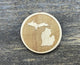 Circle - Michigan - Mini Wooden Magnet