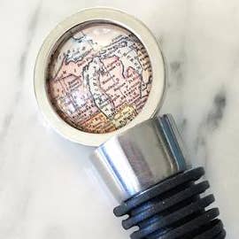Map Wine Stopper -