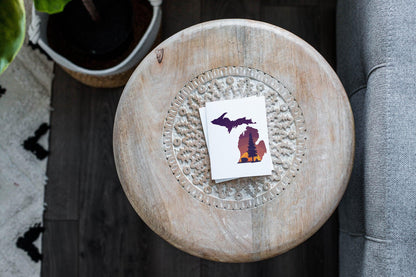 Michigan Camper Sunset Greeting Card