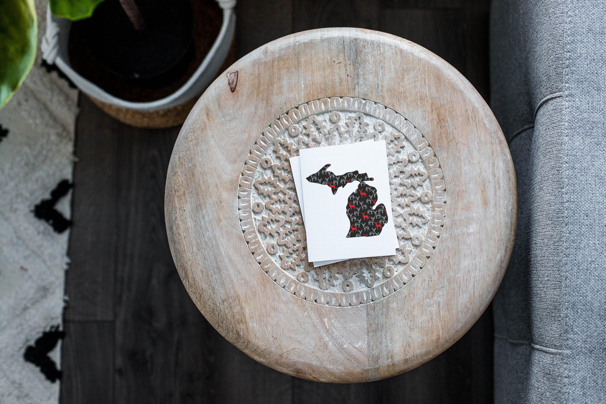 Michigan Deers Greeting Card