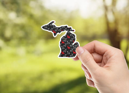 Michigan Deers Waterproof Sticker (3" X 3")
