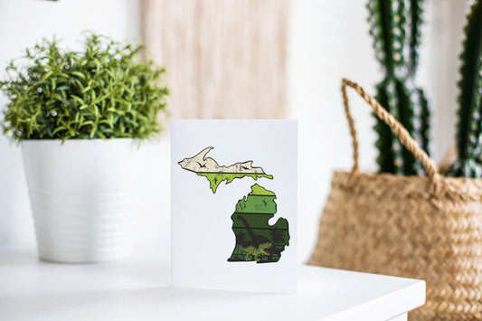Michigan Dino Greeting Card