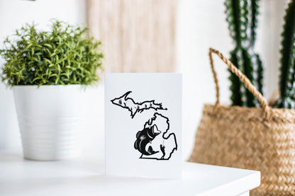 Michigan Fishing Greeting Card