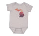 Vintage Gray Michigan Sunset Onesie