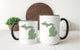 Wildflower - Green - Michigan - Mug