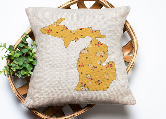 Wildflower - Yellow - Michigan Pillow