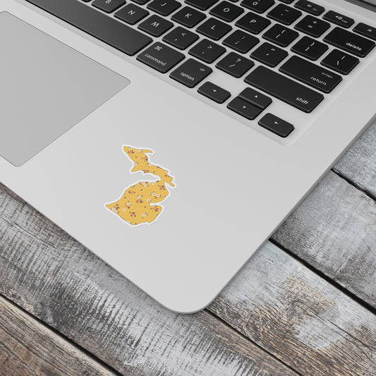 Wildflower - Yellow - Michigan Waterproof Sticker (3" X 3")