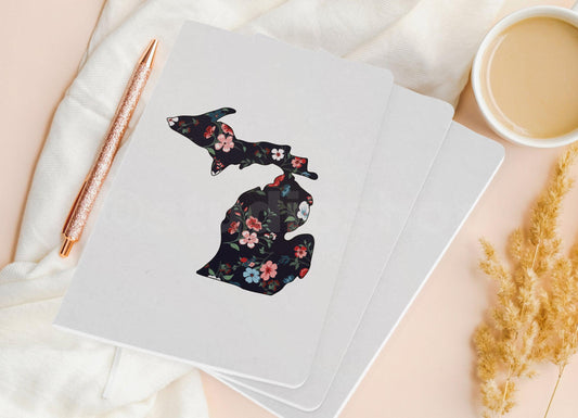 Branches Floral - Black - Michigan - Pocket Journal