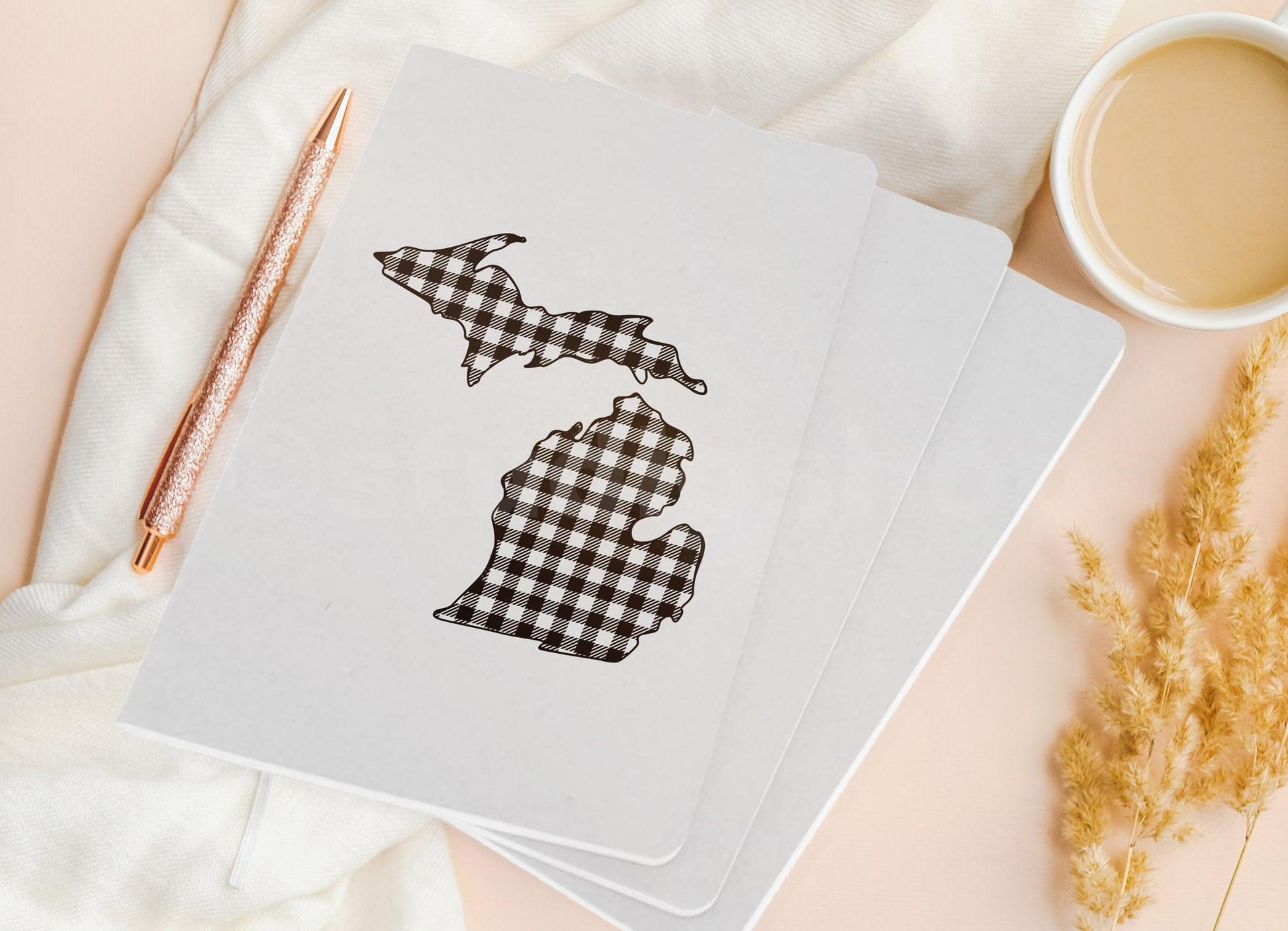 Plaid - Checkered - Michigan - Pocket Journal