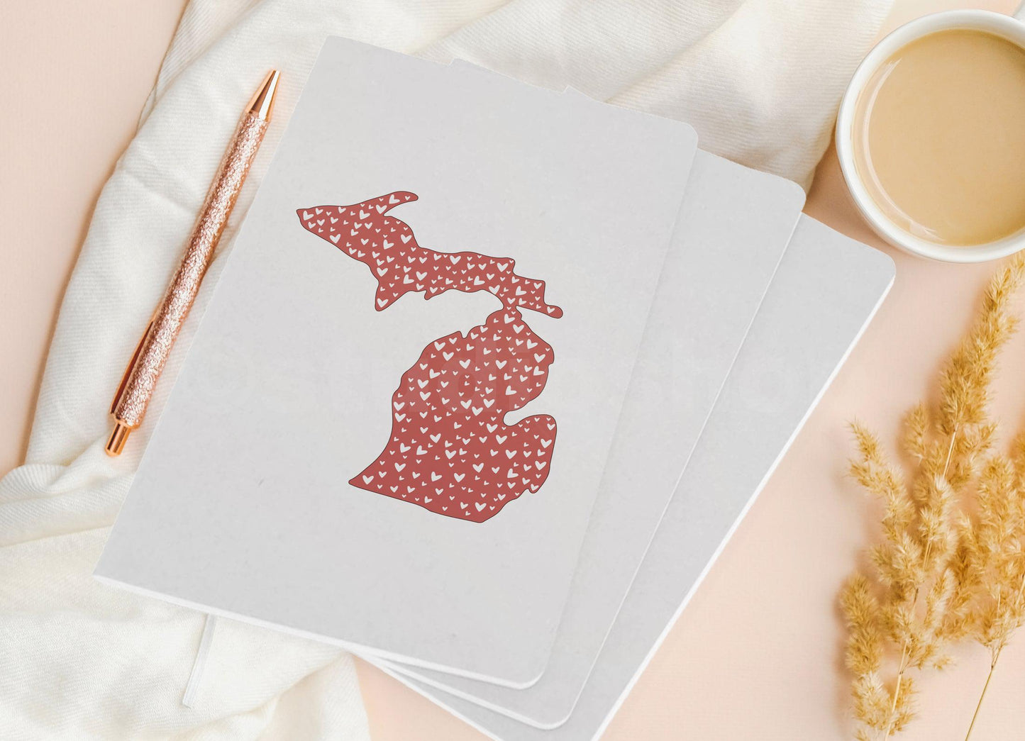 Hearts - Michigan - Pocket Journal