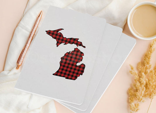 Plaid - Red - Michigan - Pocket Journal