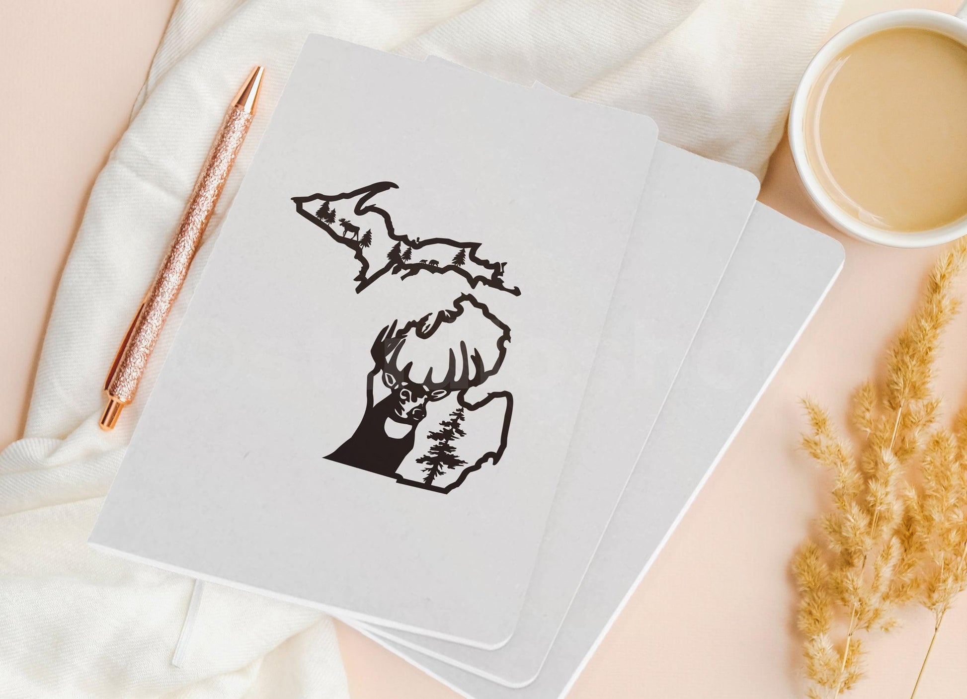 Deer - Outline - Michigan - Pocket Journal