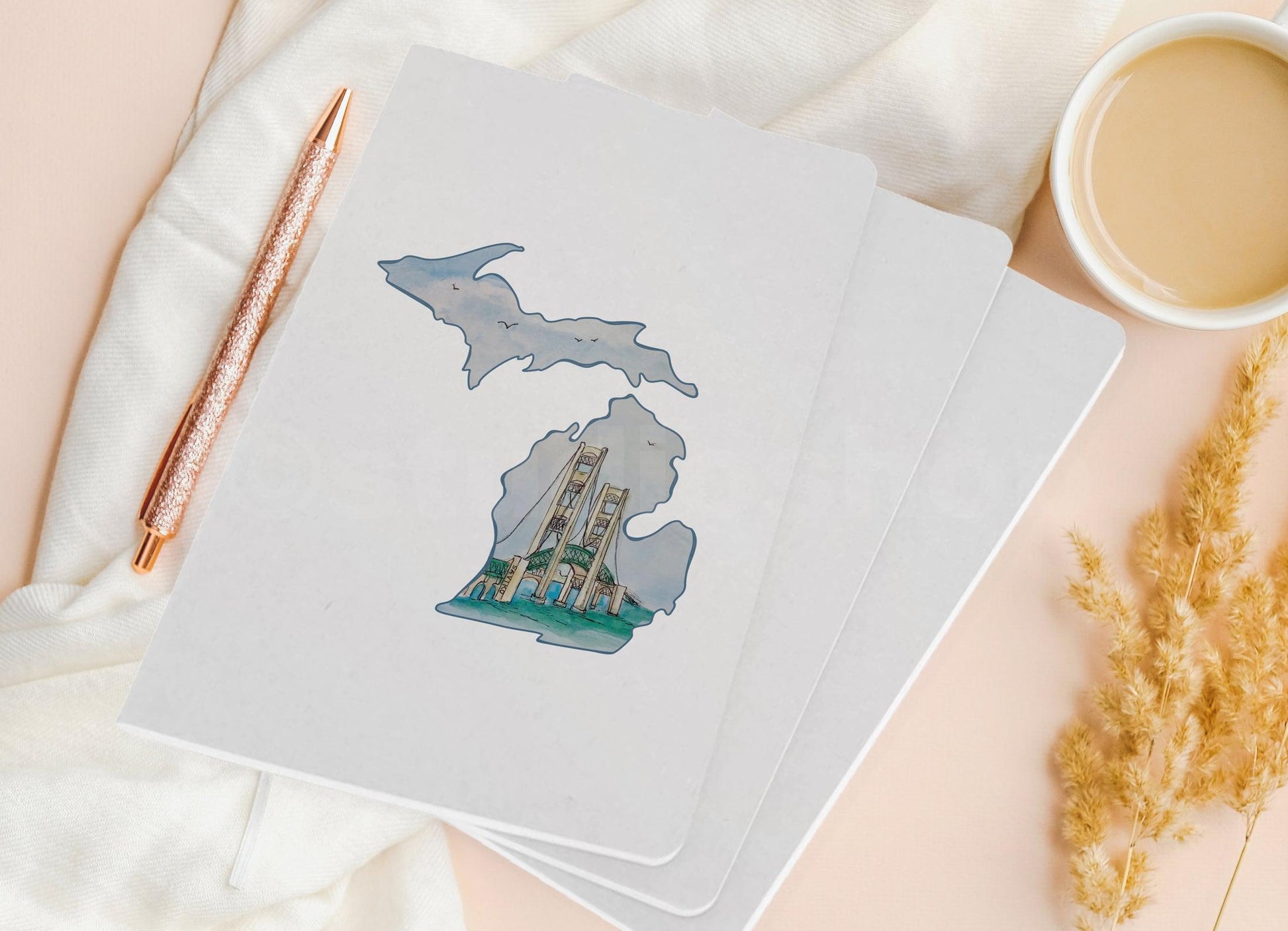 Mackinac Bridge - Michigan - Pocket Journal Anita Saviko Collaboration